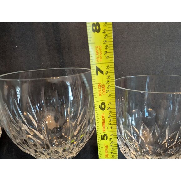 Set Of 3 Zweisel President Crystal Cut Glass Wine Goblets - Picture 5 of 9
